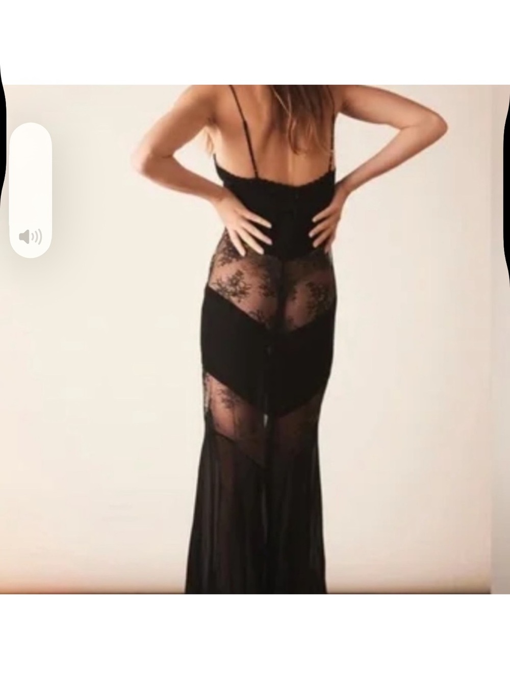 Rat and boa Venezia black lace insert gown in size XXS PETITE - Picture 6 of 11
